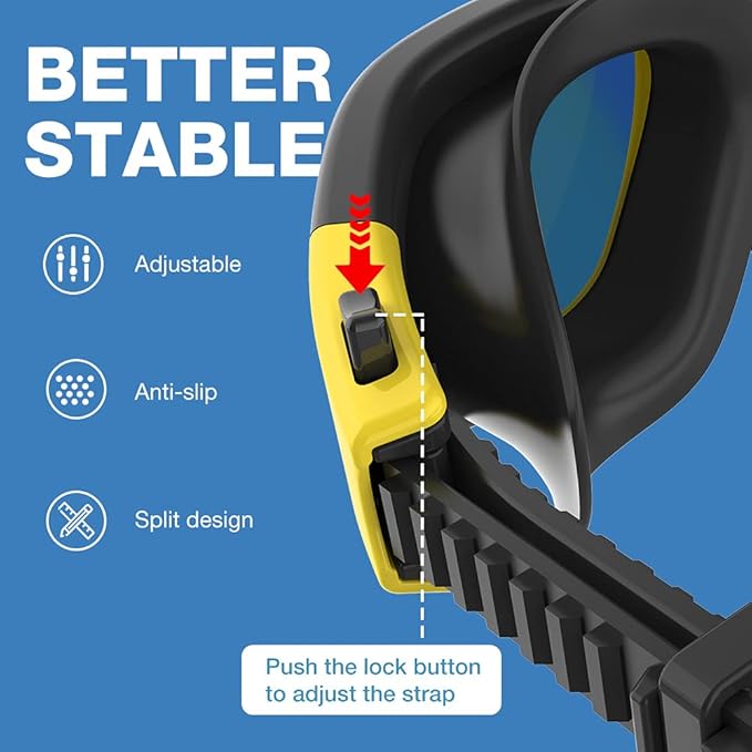 ZIONOR G1 Polarized Swimming Goggles for Unisex Adult Women Anti Fog 100% Anti UV Diving Goggles-StrideForce Fitness