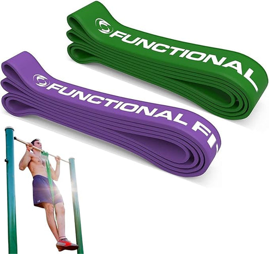 Pull Up Assist Bands Set by Functional Fitness. Heavy Duty Resistance and Assistance Training Band-StrideForce Fitness