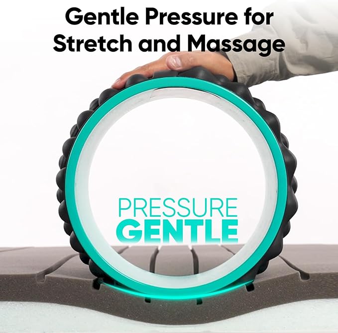 FitBeast Back Roller, Back Wheel Foam Roller - Targeted Muscle Roller for Deep Tissue Massage, Back Stretcher-StrideForce Fitness