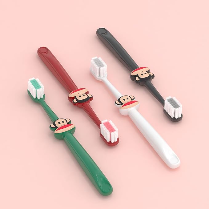 Paul Frank Soft Toothbrush for Adults - High Density Manual Toothbrushes with Dual-Color Tapered Bristles, Gentle Daily Care for Sensitive Teeth and Gums (1 Count (Pack of 6))