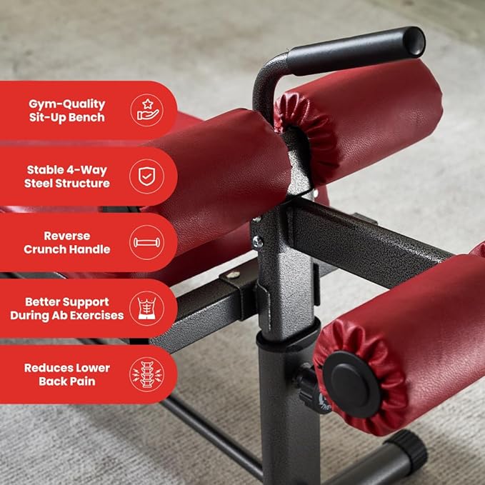 Finer Form Gym-Quality Sit Up Bench with Reverse