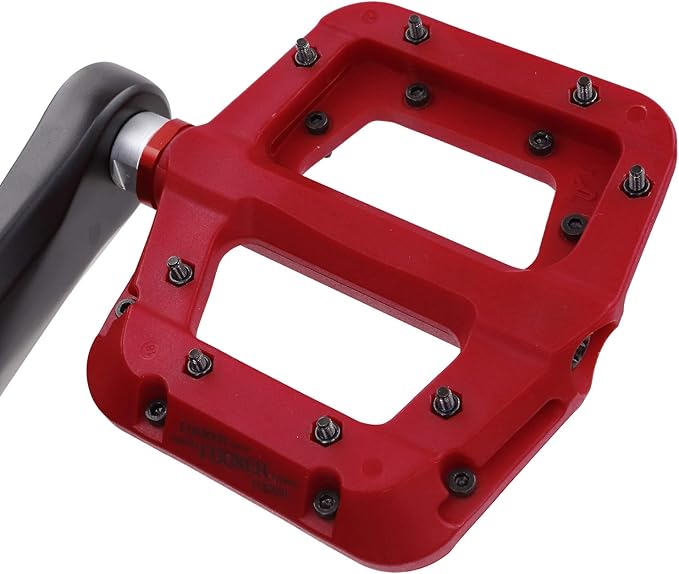 FOOKER MTB Pedals Mountain Bike Pedals 3 Bearing Non-Slip Lightweight Nylon Fiber Bicycle Platform Pedals for BMX MTB 9/16"-StrideForce Fitness