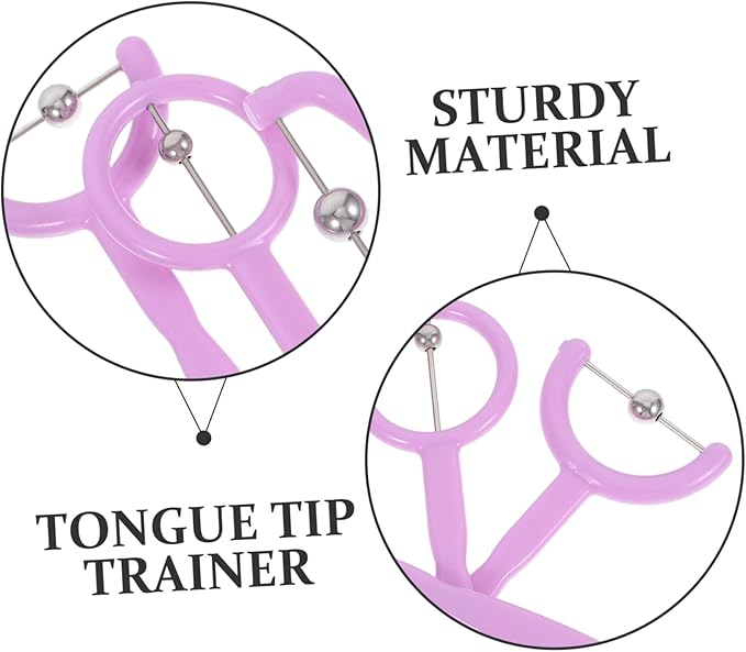 BESTYASH Tongue Trainer for Boy Girl Oral Muscle Exerciser for Speech Development Portable Tongue Tip Thrust Tool with Unique Design for Improved Articulation and Oral Motor Skills