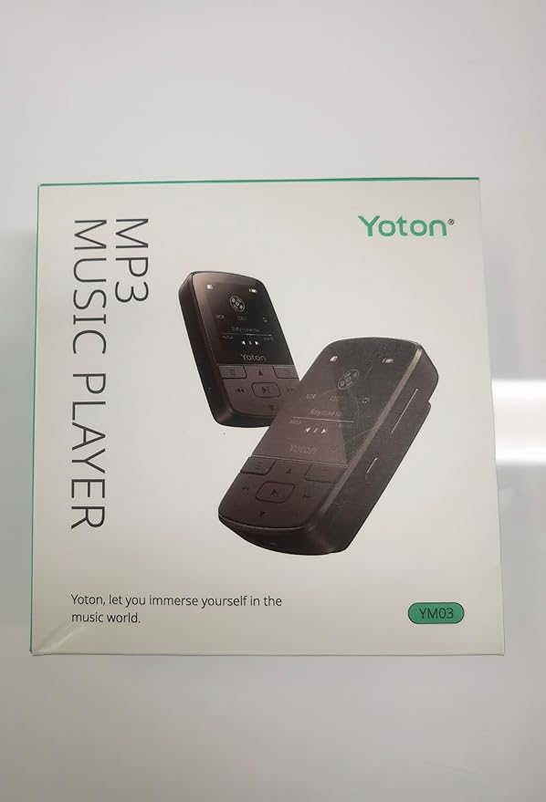 YOTON MP3 Player with Bluetooth 5.2, 64GB Storage, Mini Size, HiFi Music, with Sports Clip, Independent Volume Control, FM Radio, Includes Headphones (Green)-StrideForce Fitness