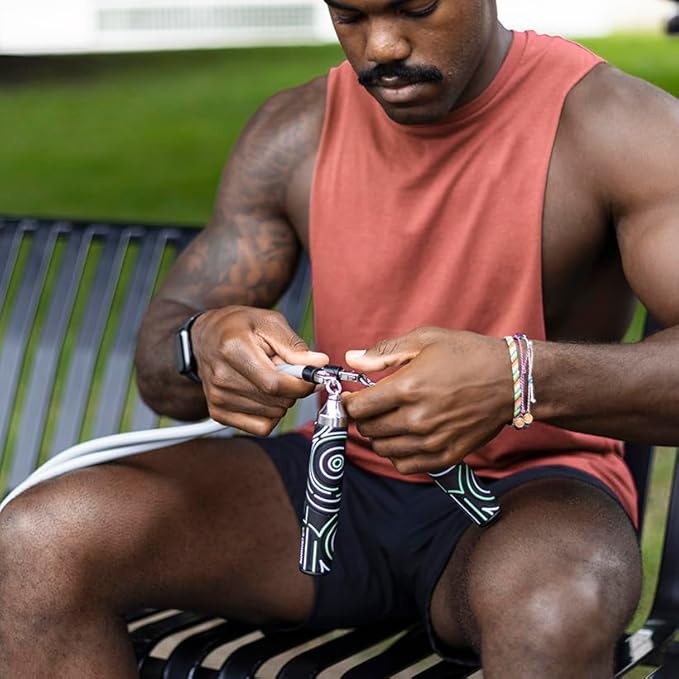 Crossrope Get Strong Set - Weighted Jump Ropes for Strength Training - Improve Power and Endurance in a Fun Jump Rope Workout - 1LB and 2LB Ropes with Power Handles-StrideForce Fitness