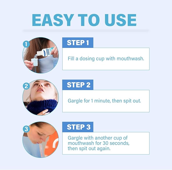 Tonsil Stone Remover, Natural Ingredients Mouthwash or Oral Rinse Liquid to Help Soothe Tonsils, Effectively Soothe Dry Mouth & Freshens Breath Tonsil Stone Mouthwash-Mint