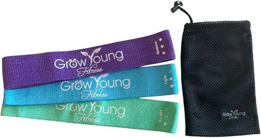 Grow Young Fitess Premium Exercise Bands - 3 Resistance Bands + 1 Storage Bag-StrideForce Fitness