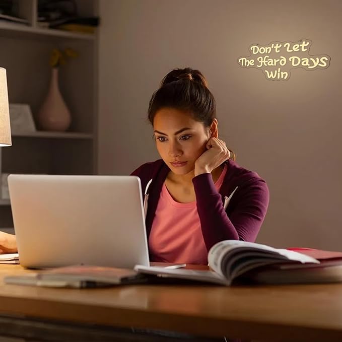 Don't Let The Hard Days Win Neon Sign for Wall Decor Letter Neon Light Warm white LED Neon Signs Office LED Neon Lights for Bedroom Office Classroom Store Decoration-StrideForce Fitness