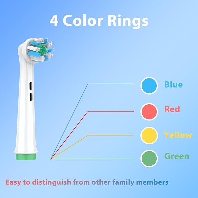 Replacement Heads Compatible with Oral B Electric Toothbrush, Superior Teeth Cleaning with Cross Bristles, 8 Count, White