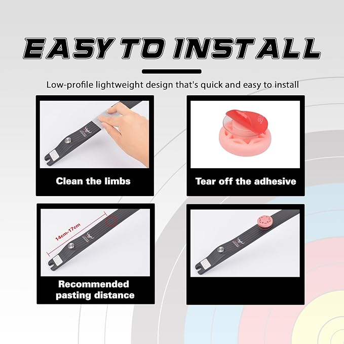 Archery Bow Stabilizer Solid Rubbe Limbs Vibration Damper for Youth Compound Bows, 2-Pack-StrideForce Fitness