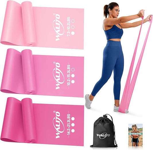 WALITO Resistance Bands for Working Out, Exercise Bands for Women and Men, Workout Bands for Physical Therapy, Stretch, Recovery, Pilates, Rehab, Strength Training and Home Gym-StrideForce Fitness