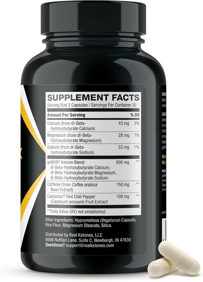 Lipo Burn Keto BHB Exogenous Ketones Supplement - BHB Science Keto Diet Pills with Capsimax and Caffeine for Natural Energy Focus Body Sculpting & Ketosis Support - Vegetarian & Non-GMO (1 Month)-StrideForce Fitness