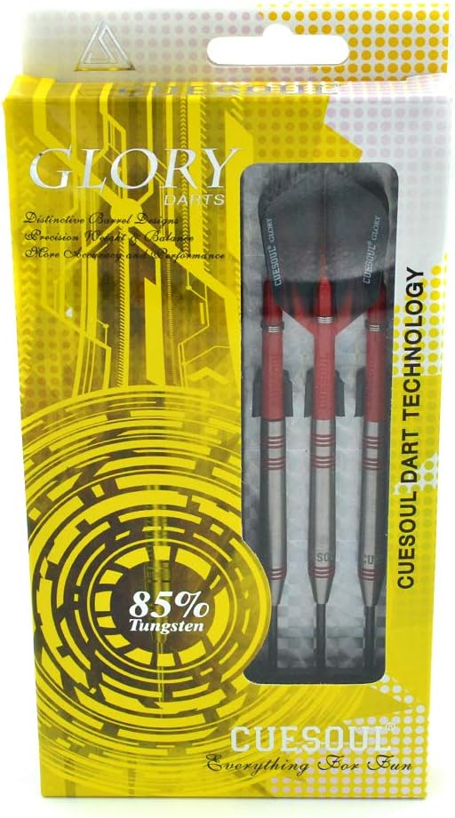 CUESOUL Professional Tungsten Steel Tip Dart Set 85% Tungsten 22g/24g/26g-Glory Series-StrideForce Fitness