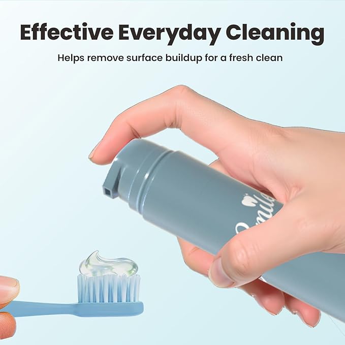 CALLSMILE Fluoride-Free Toothpaste, Easy-Press Pump, 60g - Fruity Flavors, No SLS, Non-Toxic, No Sweeteners, for Adults & Kids, Gentle for Sensitive Teeth, Mint-Flavored, Valentine's Day Gifts