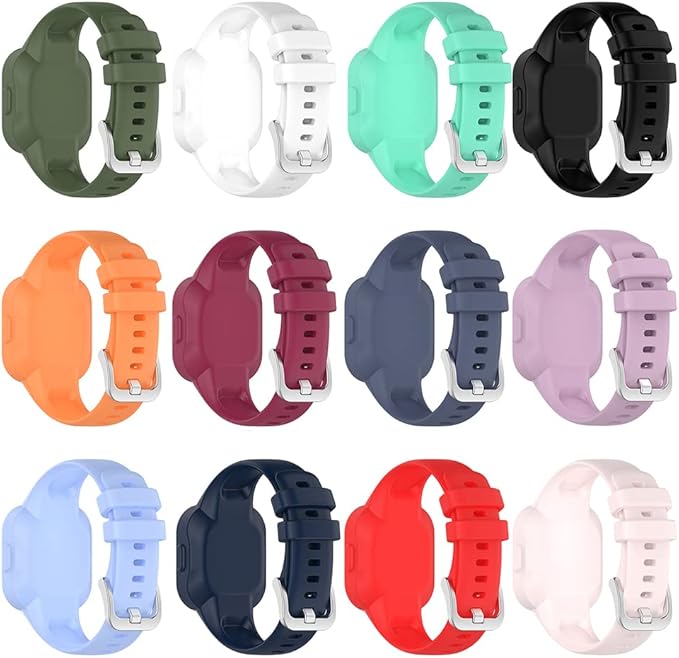REYDA Silicone Band Compatible for Garmin Vivofit jr.3, Soft Flexible Breathable Silicone Watch Band Sport Wristband Metal Buckle Bracelet Replacement Band for Garmin Vivofit jr.3 Fitness Tracker