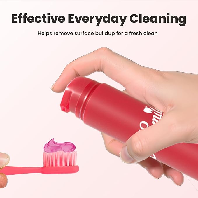 CALLSMILE Fluoride-Free Toothpaste, Easy-Press Pump, 60g - Fruity Flavors, No SLS, Non-Toxic, No Sweeteners, for Adults & Kids, Gentle for Sensitive Teeth, Red Velvet-Flavored, Valentine's Day Gifts