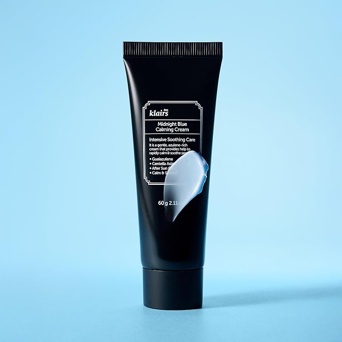 DearKlairs Midnight Blue Calming Cream – Soothing Face Moisturizer for Oily & Sensitive Skin, Redness Relief & Hydrating, Lightweight Texture, 2 Fl Oz-StrideForce Fitness