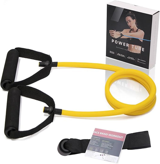 Resistance Bands with Handles for Working Out Women and Men, Exercise Bands with Door Anchor, Stretch Bands for Home Workouts, Simple Guide Included-StrideForce Fitness