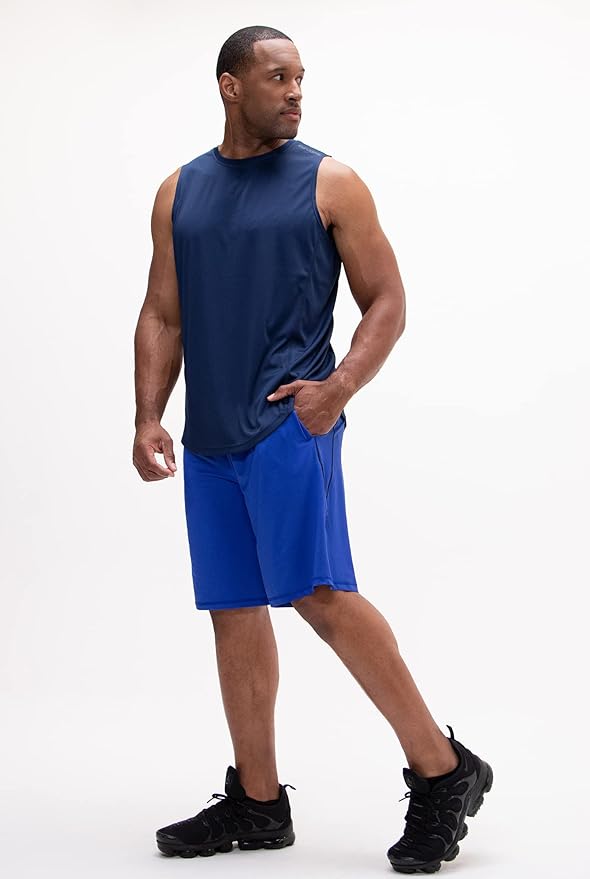 DEVOPS Men's 2-Pack Loose-Fit 10" Workout Gym Shorts with Pockets-StrideForce Fitness