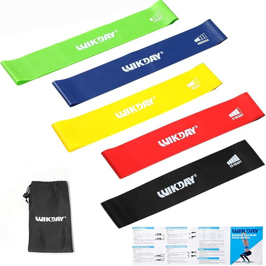 Resistance Bands for Working Out Exercise Loop Bands Workout Bands Set for Men Women Body Stretching, Crossfit Training, Home Workout, Physical Therapy, Booty Legs, Set of 5-StrideForce Fitness