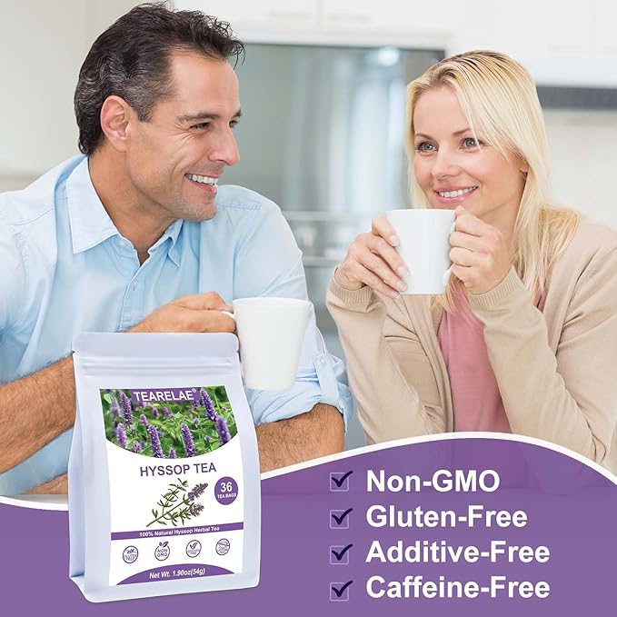 TEARELAE - Hyssop Tea, 36 Count - Pure Hyssop Herbal Tea Bag - Smooth Flavor - Aid Digestion - Non-GMO - Caffeine-Free-StrideForce Fitness