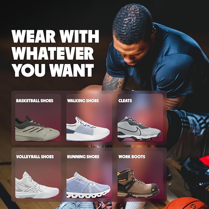 MOVE Baseline - All-Purpose Insoles - Sock Liner - Ultra Thin Shock Absorption - Maximum Freedom of Movement and Energy Return for Cleats, Shoes, Running, Basketball, Baseball (M11-11.5/WM12.5-13)-StrideForce Fitness