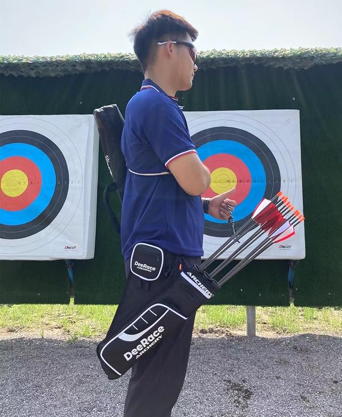 DEERACE Archery Hip Quiver, 3 Tubes Arrow Holder for Compound and Recurve Bow-StrideForce Fitness