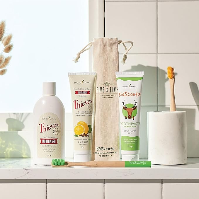 KidScents Slique Toothpaste by Young Living - 4 oz Tube - Gentle Dental Care for Kids - Premium Essential Oils - Citrus-Mint Flavor - Fights Plaque Removes Buildup and Stains - Fluoride and SLS Free