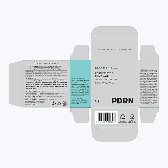 VT COSMETICS PDRN Essence Stick Balm, PDRN Collagen Multi Wrinkle Stick, All-in-One Eye & Neck Treatment, Glow Makeup Base & Face Treatment Balm, Plumping, Fine Lines (0.33 oz.)-StrideForce Fitness