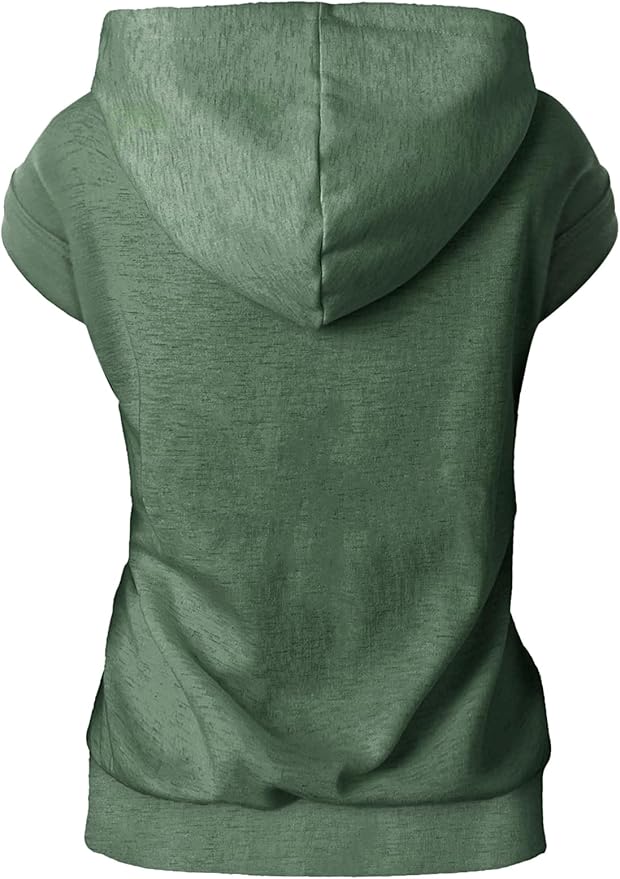 GIVON Women's Lightweight Hooded Vest Sleeveless 1/4 Zip Pullover Casual Hoodie Sweatshirt with Pockets