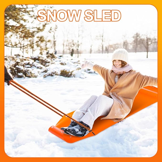 2 Pcs Deer Drag Sleds Deer Sled Game Hauler with 2 Pcs Heavy Duty Drag Strap for Duck Hunting Ice Fishing Accessories Rope Pulling Harness for Hunting Gift-StrideForce Fitness