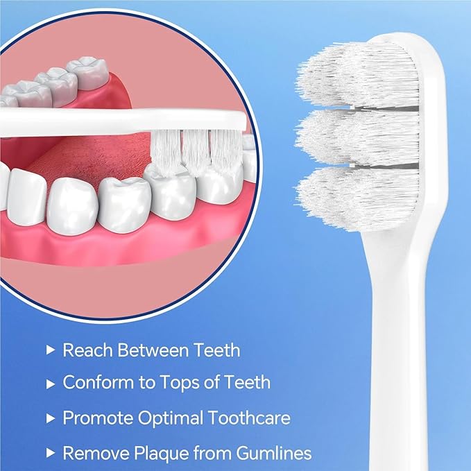 Ultra Soft Replacement Toothbrush Brush Heads Compatible for Sonicare Electric for Sensitive Teeth Gums Care(8 Pcs)