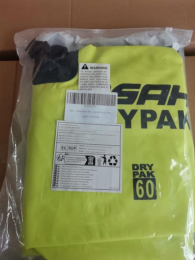 Waterproof Duffel& Luggage Bag - Motorcycle Dry Bag Tail Saddle Bags with Roll Top Closure,Large Storage Space,for Camping, Kayaking, Fishing & Traveling(Green, 60L)-StrideForce Fitness