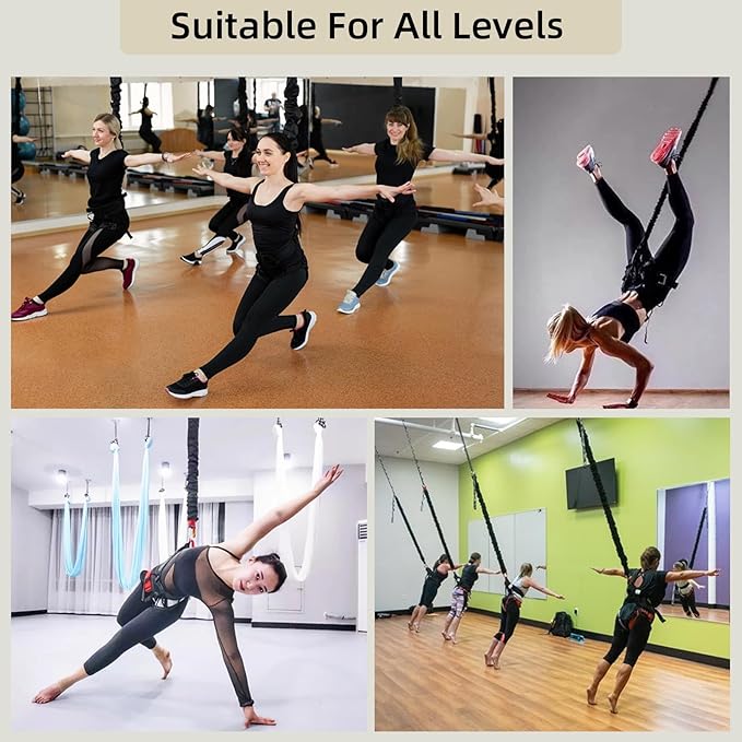 Bungee Fitness Set, Heavy Resistance Band Set, Professional 4D Yoga Bungee Rope Workout Equipment W/6 Sizes, for Home Gym Training & Fitness(Not for Extreme Sports)-StrideForce Fitness