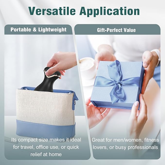 Rotary Abdominal Massager with Heat & Red Light, Handheld Cordless Stomach Massager for Digestion, Cellulite Reduction, Body Sculpting - Portable Lymphatic Drainage Tool for Belly, Legs, Thighs-StrideForce Fitness