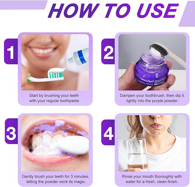 Teeth Whitening Powder - Teeth Whitening - Removes Stains - No Sensitivity - Toothpaste Power - Breath Freshener - for C1offee, Tea and Tobacco Stains 15g