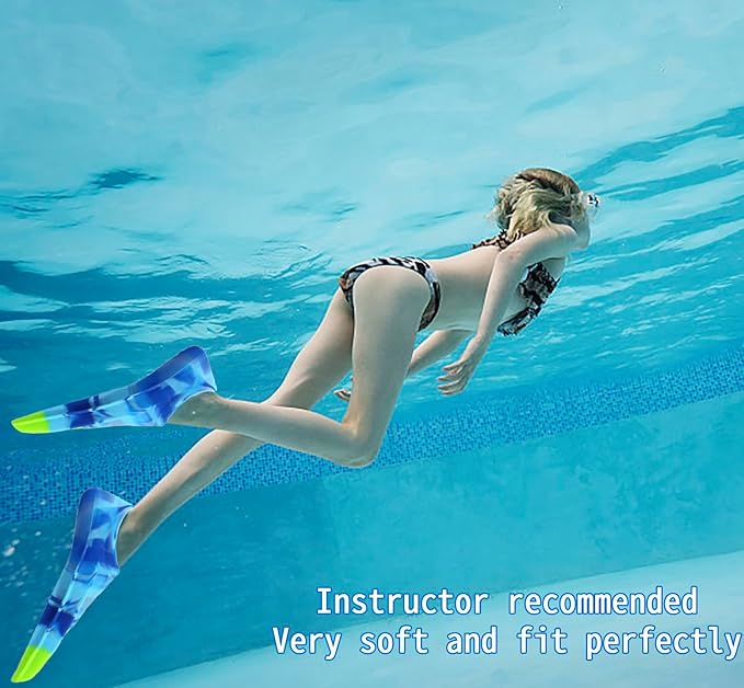 Kids Swim Fins,Short Comfortable Flippers for Lap Swimming and Training for Child,Girls,Boys,Beginners-StrideForce Fitness