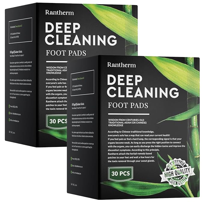 Foot Patches Pads for Deep Cleansing: Feet Patches Bamboo Wood Vinegar Ginger Foot Pads for Promoting Sleeping 30 Packs - 2 Boxes-StrideForce Fitness