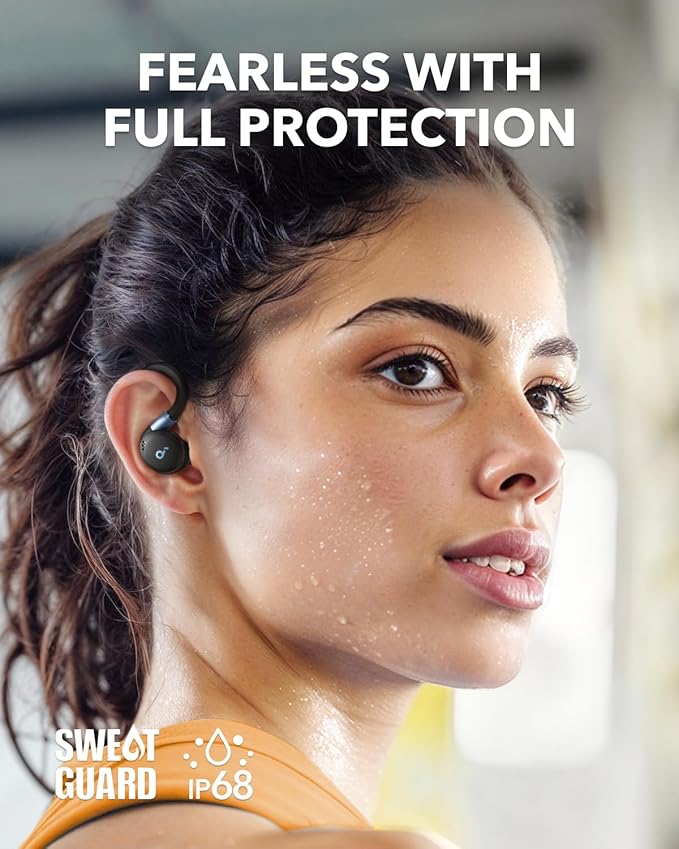 Soundcore Sport X20 by Anker, True-Wireless Workout Earbuds, Rotatable and Extendable Ear Hooks, Noise Cancelling, Deep Bass, IP68 Waterproof, Sweatproof, Dustproof, 48H Play, Sport Earbuds for Gym-StrideForce Fitness