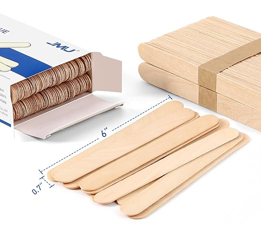 JMU Tongue Depressors 200 Count, 6" Tongue Blades Wooden Non-sterile (2 Boxes of 100)