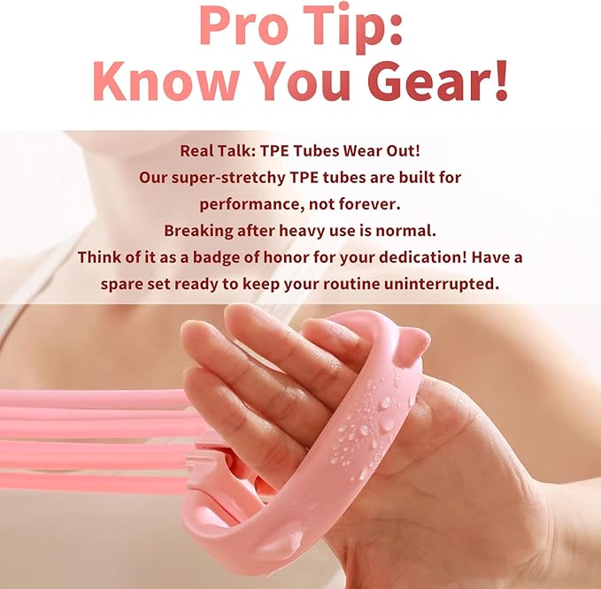 Resistance Bands with Handles, Single Resistance Bands, Exercise Bands with Comfortable Handles, Resistance Training, Physical Therapy, Home Workouts, Fitness, Pilates-StrideForce Fitness