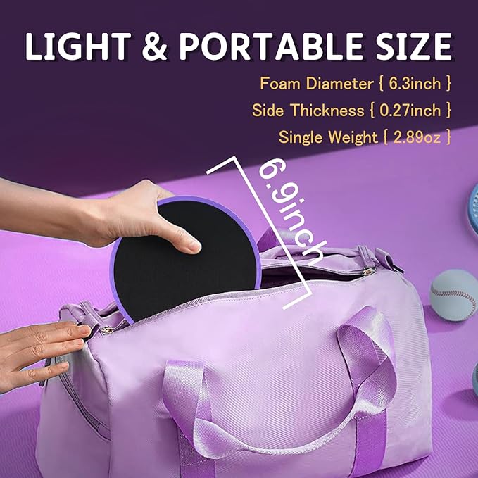 ZILLEEN Exercise Sliders for Working Out Fitness Discs for Pilates Women Men, 2 Pack-StrideForce Fitness