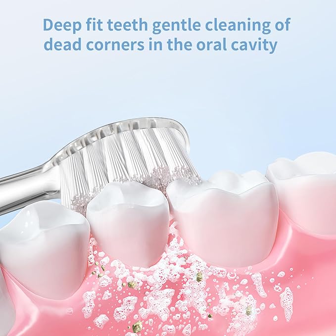 Kids Toothbrush Replacement Heads Compatible with Seago SG-513/SG-977/EK6, Compatible with Dada-Tech-BB1/977/K6,Compatible with Brush-Baby WildOnes/KIDZSONIC(18-36 Month)