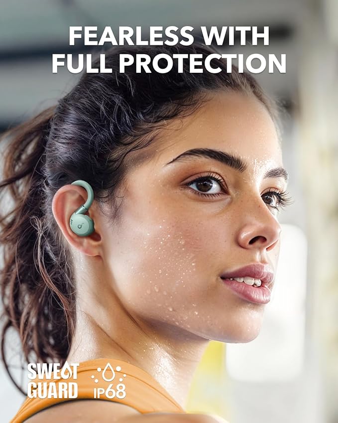 Soundcore Sport X20 by Anker, True-Wireless Workout Earbuds, Rotatable and Extendable Ear Hooks, Noise Cancelling, Deep Bass, IP68 Waterproof, Sweatproof, Dustproof, 48H Play, Sport Earbuds for Gym-StrideForce Fitness