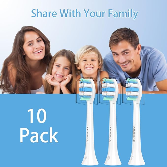 Replacement Toothbrush Heads for Philips Sonicare Replacement Heads, Electric Replacement Brush Head Compatible with Phillips Sonicare Electric Toothbrushes, 10 Pack