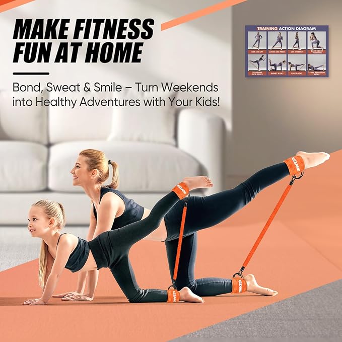 Ankle Resistance Bands with Cuffs for Working Out, Resistance Bands for Women, Exercise Bands for Leg and Glute, Booty Workout Equipment for Kickbacks, Butt and Hip Training, Ankle Weights Bands Set