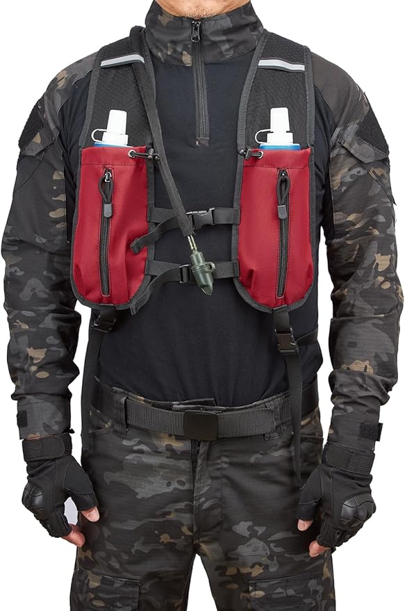 ATBP Running Hydration Vest Pack Tactical 3L Water Bladder Backpack Bag for Cycling Marathon Hiking Daypack Men & Women-StrideForce Fitness