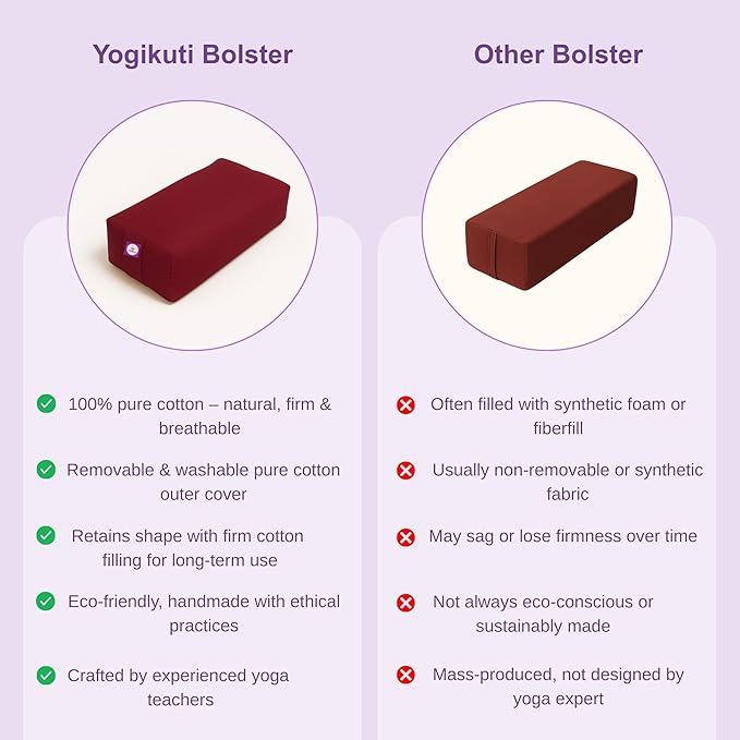 Rectangular Cotton Yoga Bolster, Yoga Pillow, Yoga Cushion, Yin yoga Bolster, Iyengar yoga bolster-StrideForce Fitness