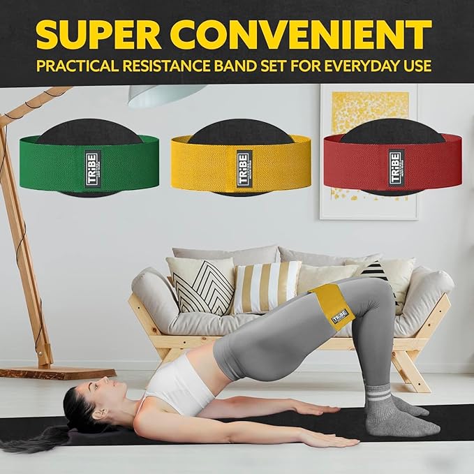 Fabric Resistance Bands for Legs - Workout Bands Resistance Bands for Men and Women - Booty Bands for Working Out - Exercise Bands Resistance Bands Set - Elastic Bands for Exercise-StrideForce Fitness