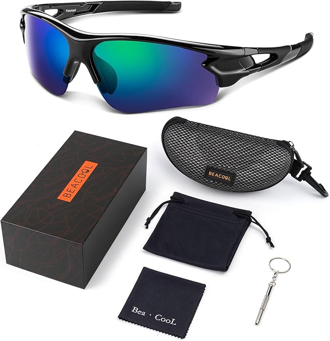 BEACOOL Polarized Sports Sunglasses for Men Women Youth Baseball Fishing Cycling Running Golf Motorcycle Tac Glasses UV400-StrideForce Fitness